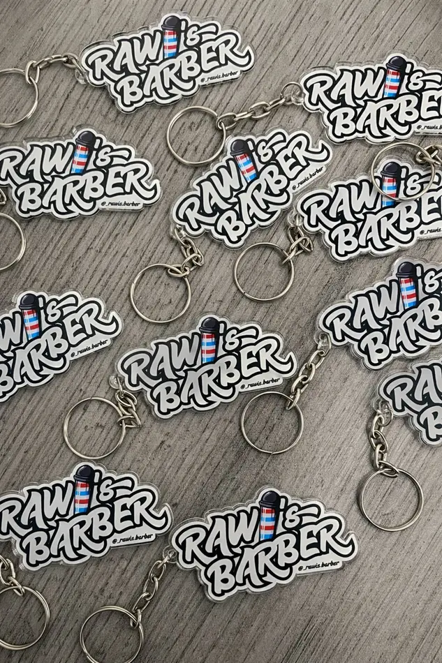 Llaveros acrílicos Rawi's Barber